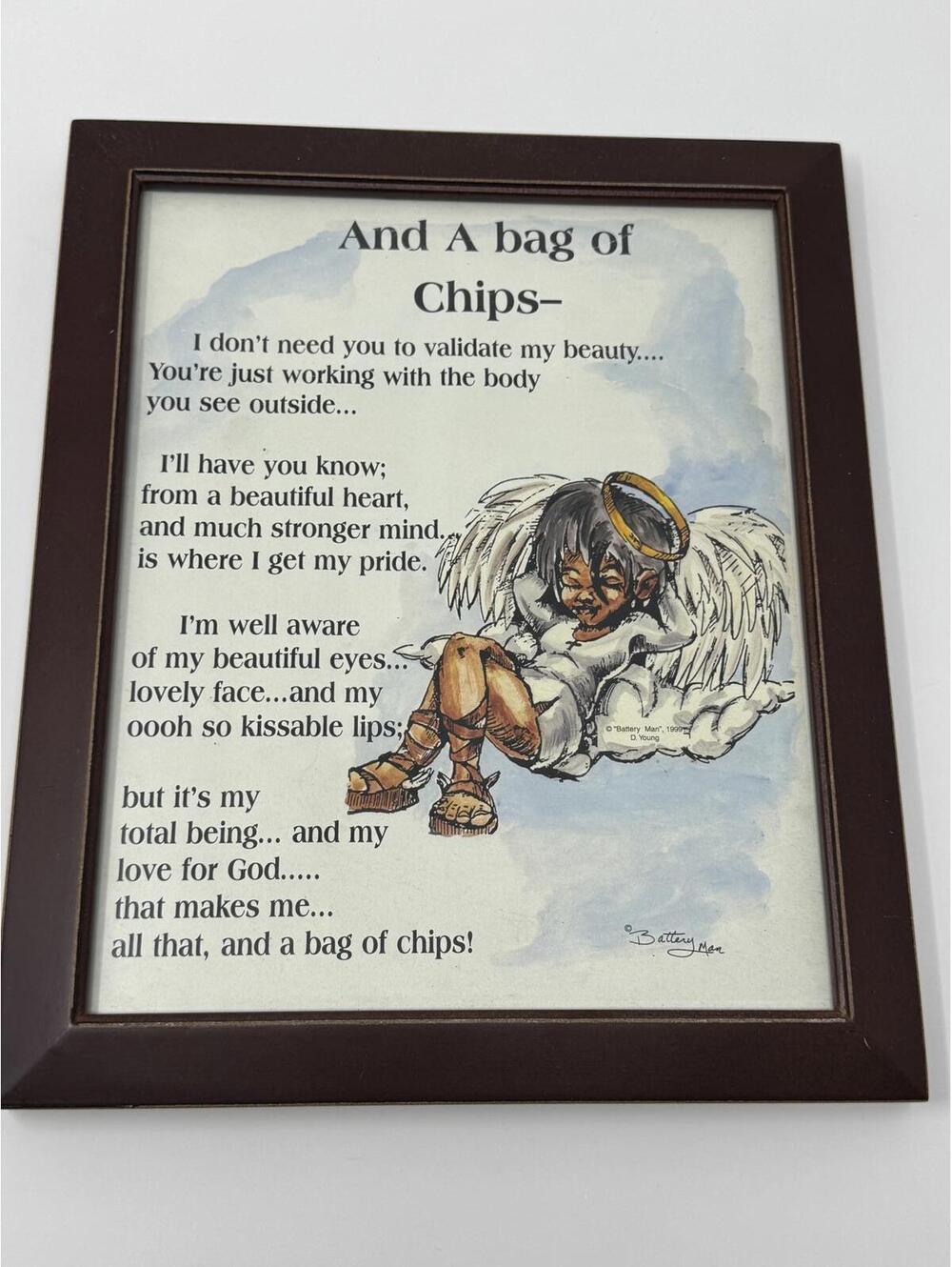 Framed Art Print "And A Bag Of Chips" by Artist Donald Young